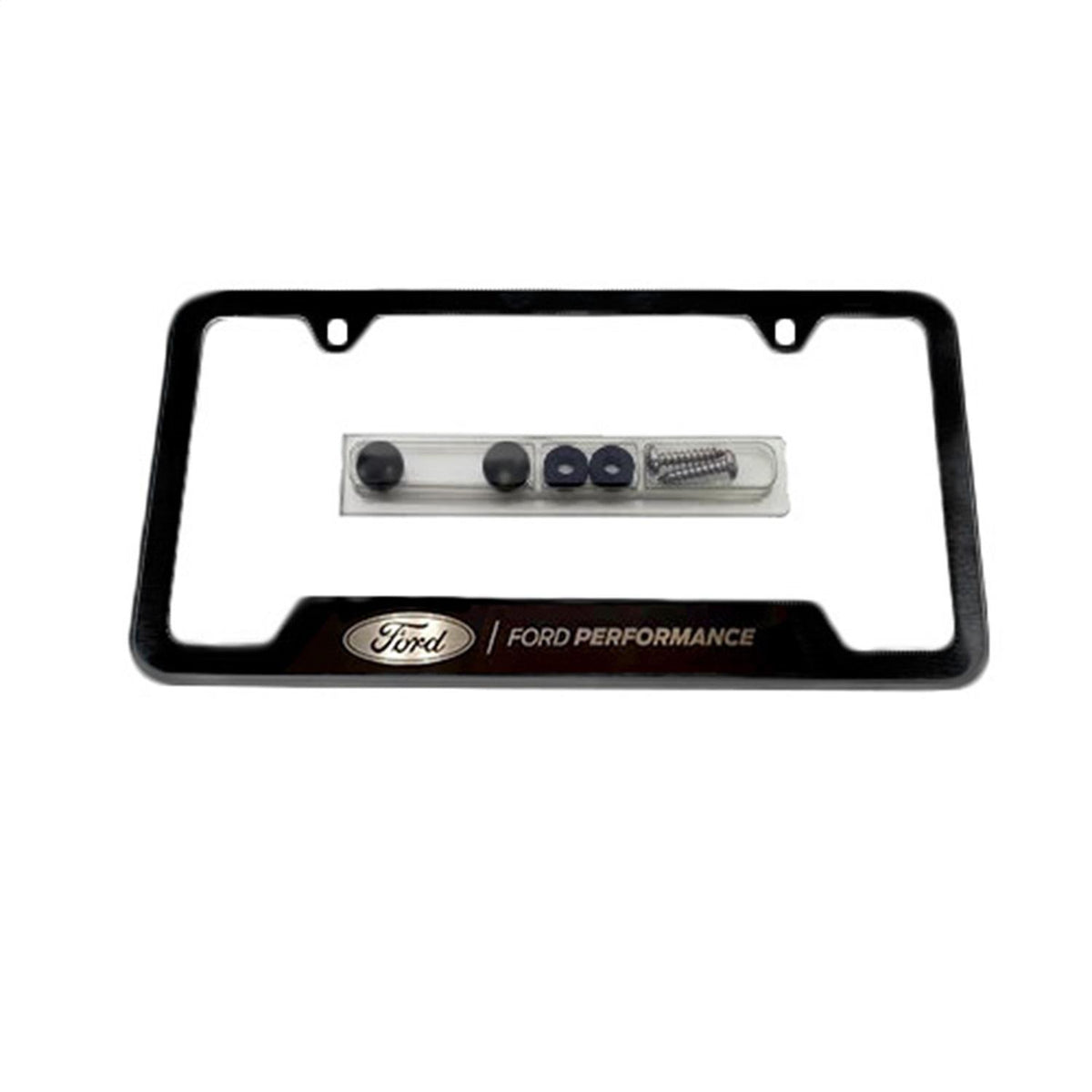 Ford Performance License Plate Frame - Black Stainless Steel - M-1828-SS304BK