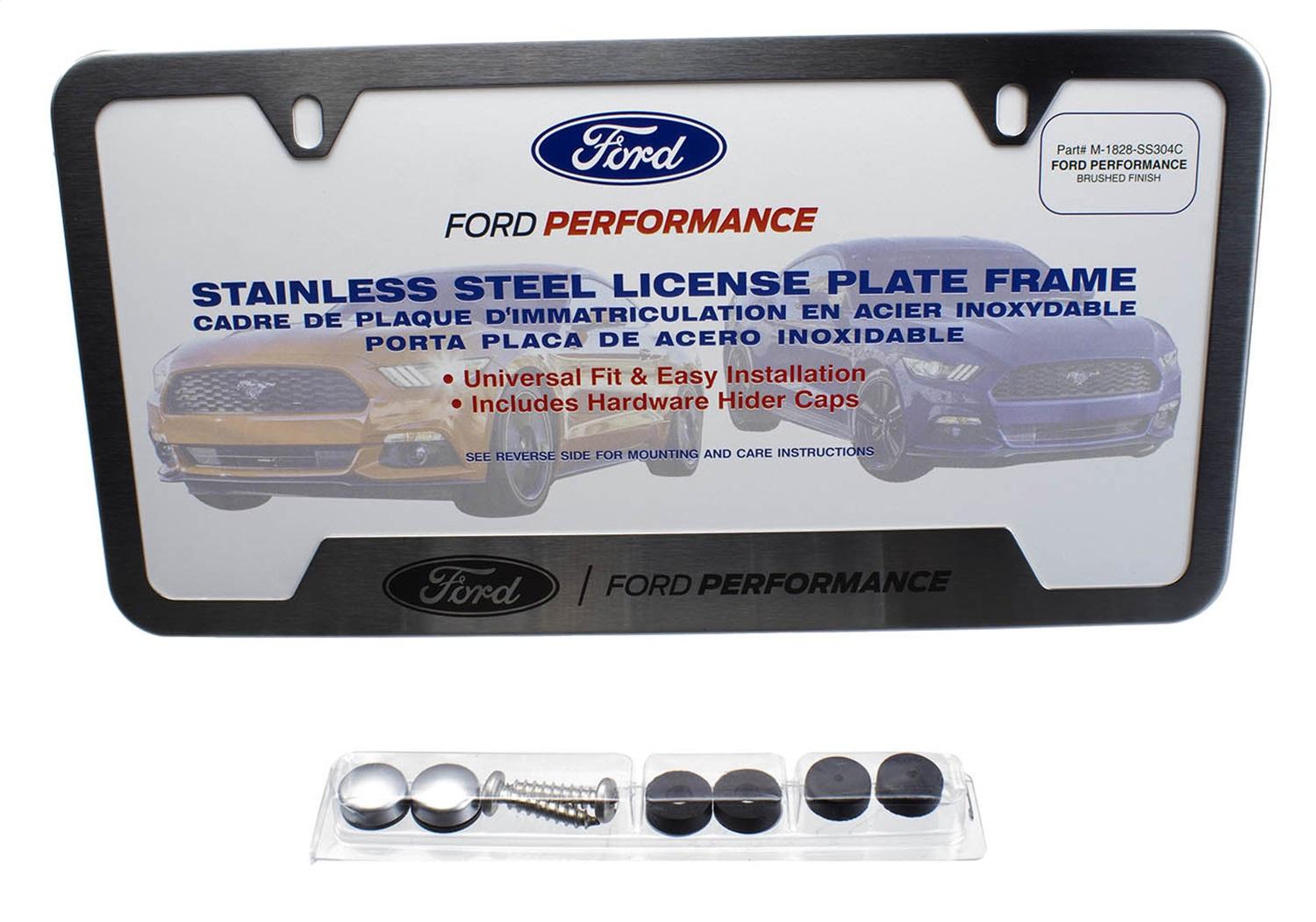 Ford Performance License Plate Frame-Brushed Stainless Steel - M-1828-SS304C