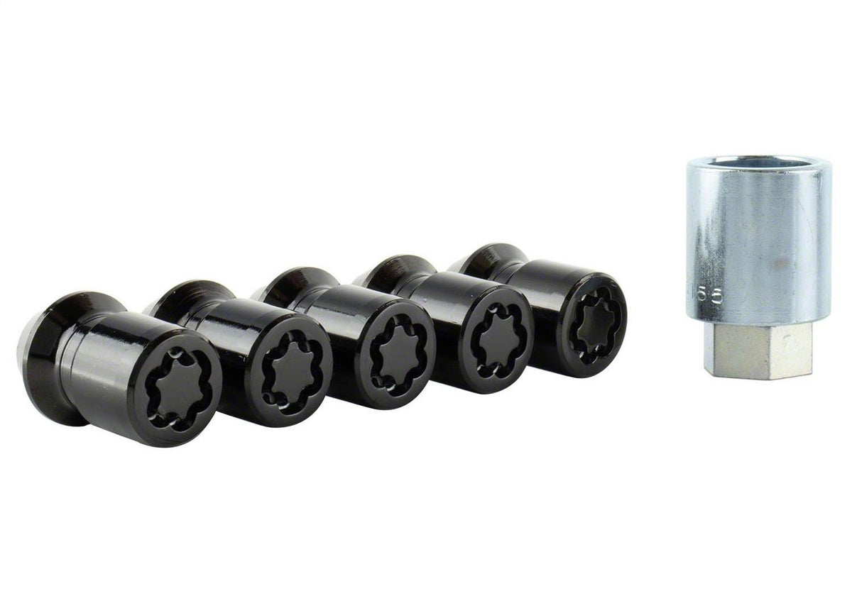 Ford Performance M12 x1.5 Black Security Lug Nut Kit of 5 (2021-2025 Bronco) - M-1A043-B5