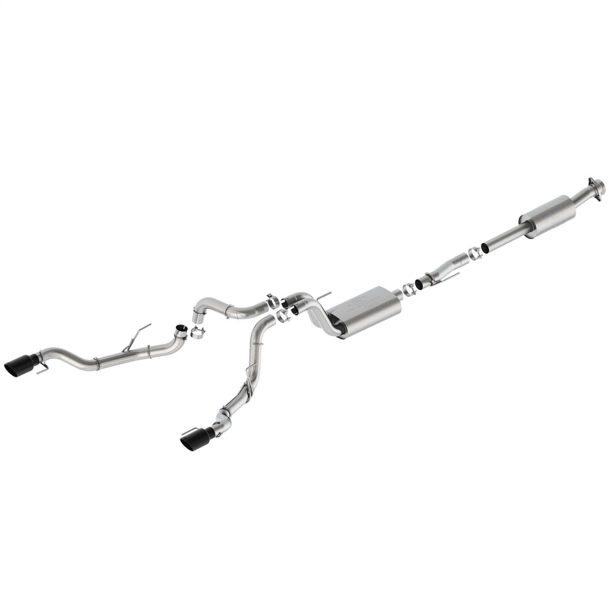 Ford Performance Sport Exhaust - Bumper Exit - Black (2021-2025 F-150 2.7L / 3.5L / 5.0L) - M-5200-FSBRB