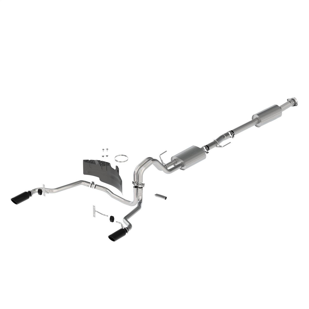 Ford Performance Sport Exhaust - Rear Exit - Black (2021-2025 F-150 2.7L / 3.5L / 5.0L) - M-5200-FSBR