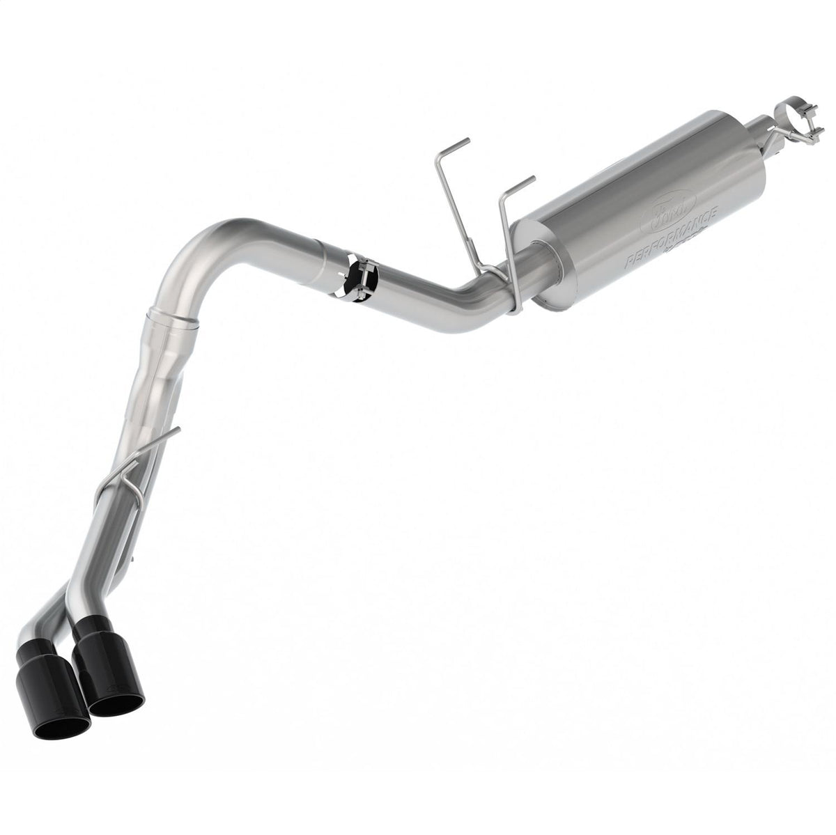 Ford Performance M-5200-FSD73SB 2020-2022 Super Duty 7.3L Sport Exhaust - Black Tips - Dual Side Exit