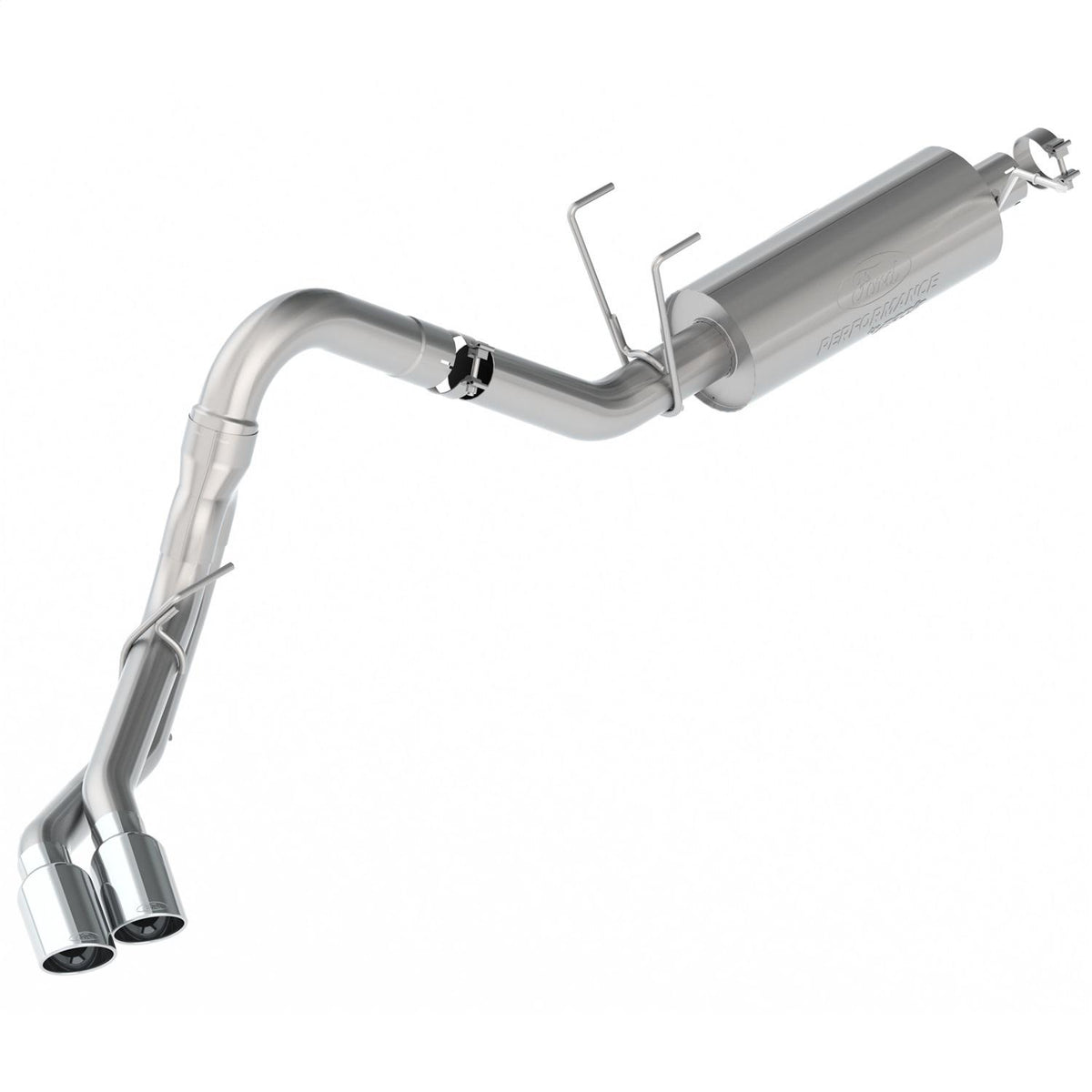 Ford Performance M-5200-FSD73SC 2020-2022 Super Duty 7.3L Sport Exhaust - Chrome Tips - Dual Side Exit
