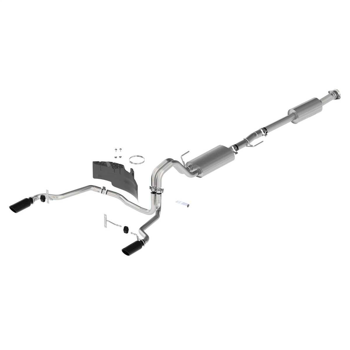 Ford Performance Touring Exhaust - Rear Exit - Black (2021-2025 F-150 2.7L / 3.5L / 5.0L) - M-5200-FTBR