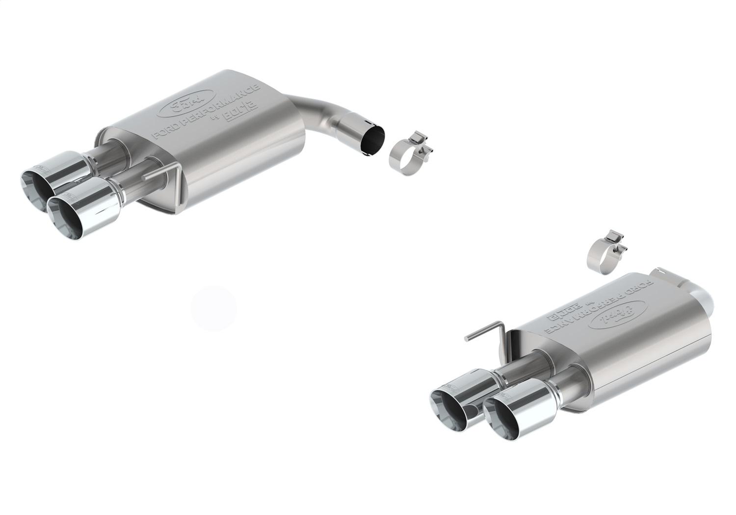 Ford Performance Touring Non-Active Axle-Back w/ Valance - Chrome Tips  (2024-2026 Mustang GT) - M-5230-M5TCV