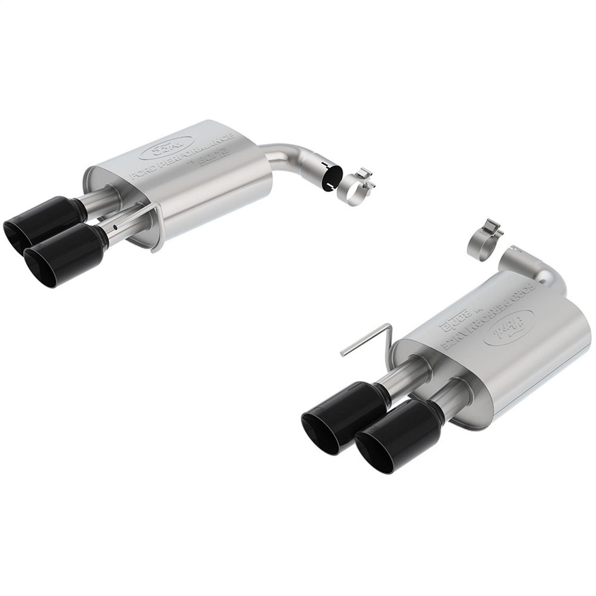 Ford Performance 2018-2023 Mustang GT 5.0L Sport Muffler Kit - Black Chrome Tips - M-5230-M8SBA