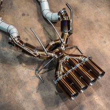 Valvetronic Designs 2020-2025 Maclaren 765LT 4.0L, F1 Full Exhaust System, Grade 5 Titanium Titanium Bespoke 3.5 Inch Outlet Tips - MAC.765LT.F1.FF.TI