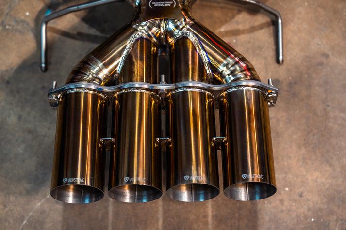 Valvetronic Designs 2020-2025 Maclaren 765LT 4.0L, F1 Catback Exhaust, Grade 5 Titanium Titanium Bespoke 3.5 Inch Outlet Tips - MAC.765LT.F1.TI