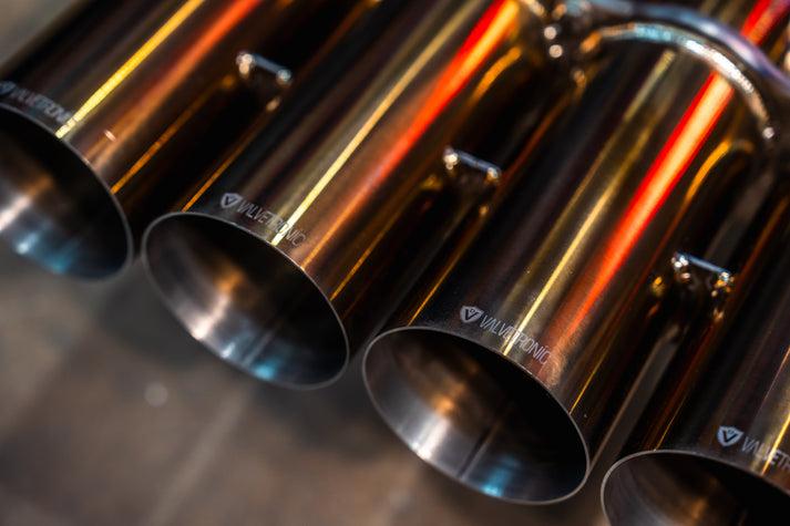 Valvetronic Designs 2020-2025 Maclaren 765LT 4.0L, F1 Catback Exhaust, Grade 5 Titanium Titanium Bespoke 3.5 Inch Outlet Tips - MAC.765LT.F1.TI