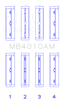 King Engine Bearings MAIN BEARING SET For ISUZU 6VD1 (ISUZU 6VD1) - MB4010AM0.5