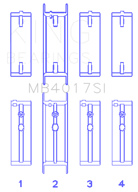 King Engine Bearings Main Bearing Set For General Motors 231 Ci, V6 Ohv - MB4017SI