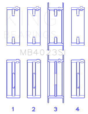 King Engine Bearings MAIN BEARING SET For FORD TAURUS V6 (FORD TAURUS V6) - MB4023SI 010