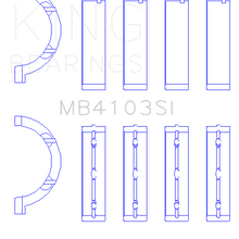King Engine Bearings MAIN BEARING SET For CHRYSLER 197 (CHRYSLER 197) - MB4103SI0.75