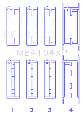 King Engine Bearings Main Bearing Set For Nissan Vg30De, Vg30Dett - MB4104XP