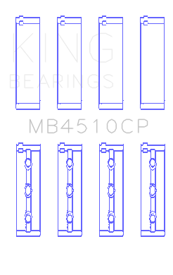 King Engine Bearings MAIN BEARING SET For NISSAN VQ40DE (NISSAN VQ40DE) - MB4510CP0.5