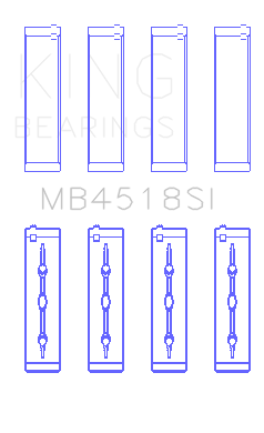King Engine Bearings Main Bearing Set For Chrysler Pentastar 3.6L Erb V6 - MB4518SI0.25