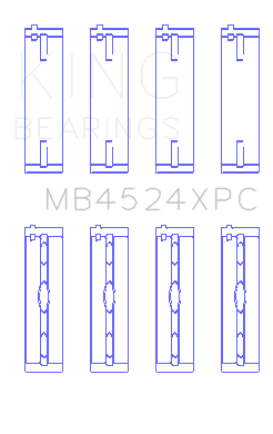 King Engine Bearings Main Bearing Set For Nissan Gt-R Vr38Dett - MB4524XPC.026