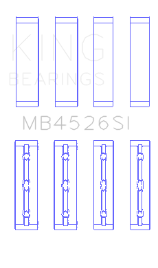 King Engine Bearings Main Bearing Set For Toyota 1Gr-Fe - MB4526SI