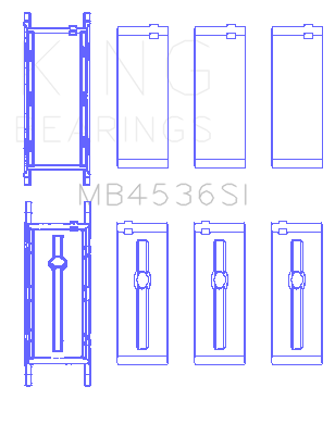 King Engine Bearings Main Bearing Set For Mini Cooper B38A15M0 - MB4536SI