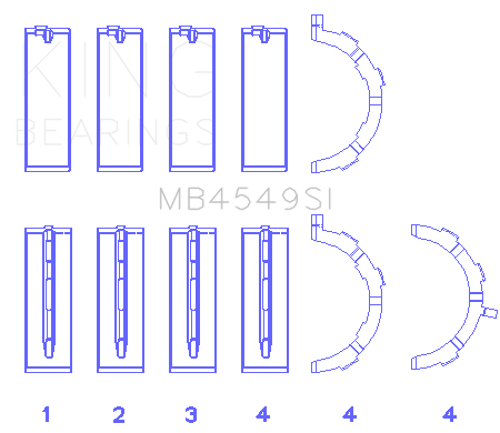 King Engine Bearings Main Bearing Set For Ford Ecoboost 3.5L V6 - MB4549SI
