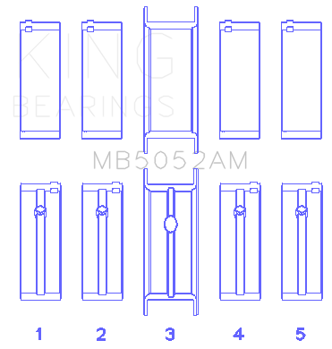 King Engine Bearings Main Bearing Set For Chrysler Neon 2.0 - MB5052AM
