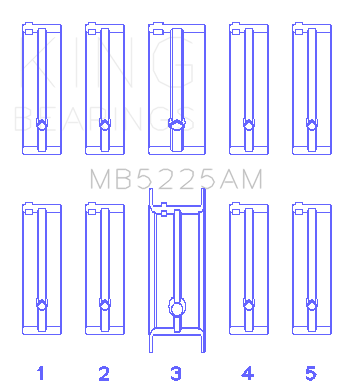 King Engine Bearings Main Bearing Set For Mazda 626 F8 - MB5225AM