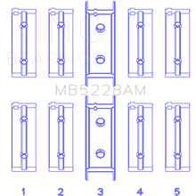 King Engine Bearings Main Bearing Set For Mitsubishi 4G52 - MB5228AM