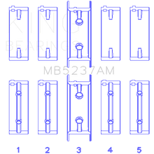 King Engine Bearings Main Bearing Set For Mitsubishi 4G12 - MB5237AM