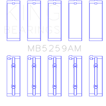 King Engine Bearings Main Bearing Set For Honda B18A1 - MB5259AM