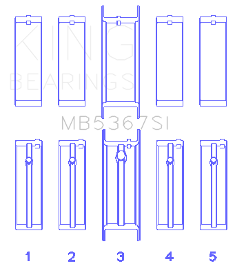King Engine Bearings Main Bearing Set For G.M.C. 146 (2.4L) - MB5367SI