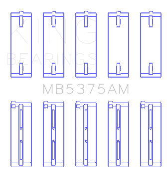 King Engine Bearings Main Bearing Set For Toyota 2Zzge - MB5375AM