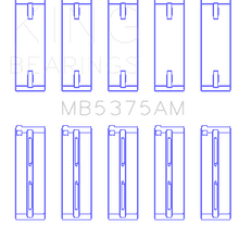 King Engine Bearings MAIN BEARING SET For TOYOTA 2ZZGE (TOYOTA 2ZZGE) - MB5375AM0.5