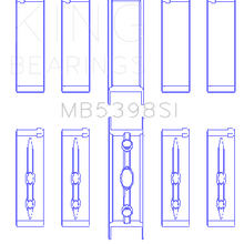 King Engine Bearings MAIN BEARING SET For HOLDEN (MB5293 O/D .020") (HOLDEN (MB5293 O/D .020")) - MB5398SI 030