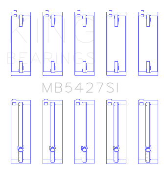 King Engine Bearings MAIN BEARING SET For HONDA L13A4/L15A (HONDA L13A4/L15A) - MB5427SI0.5