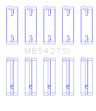 King Engine Bearings MAIN BEARING SET For HONDA L13A4/L15A (HONDA L13A4/L15A) - MB5427SI0.25