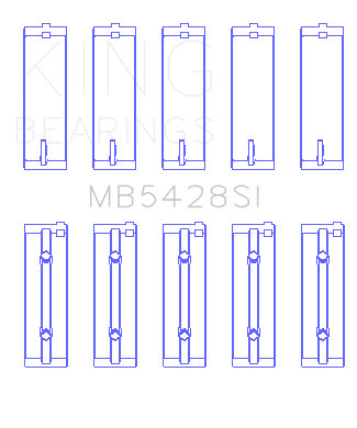 King Engine Bearings Main Bearing Set For Honda R18A1 - MB5428SI0.25