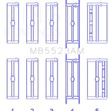 King Engine Bearings Main Bearing Set For Pontiac 350 P - MB5523AM