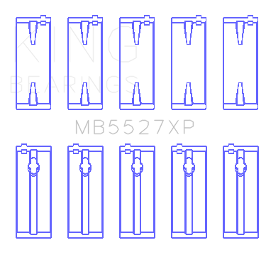 King Engine Bearings Main Bearing Set For Toyota 4Age, 4Agze, 16V 1.6L - MB5527XP