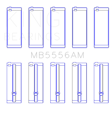 King Engine Bearings Main Bearing Set For Suzuki G-13 - MB5556AM