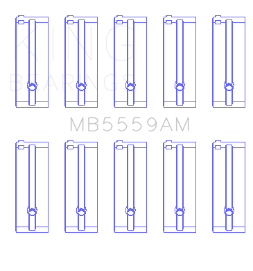 King Engine Bearings MAIN BEARING SET For ISUZU 4ZB1 (ISUZU 4ZB1) - MB5559AM0.25
