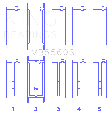 King Engine Bearings Main Bearing Set For Chrysler / Jeep 150 2.5L - MB5560SI