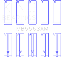 King Engine Bearings Main Bearing Set For Toyota 3Y - MB5563AM