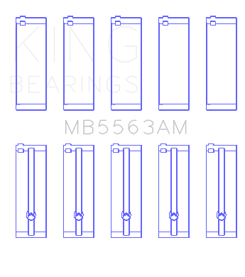 King Engine Bearings Main Bearing Set For Toyota 3Y - MB5563AM