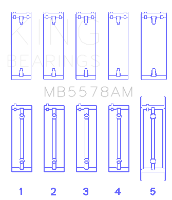 King Engine Bearings Main Bearing Set For B.M.W 318 - MB5578AM