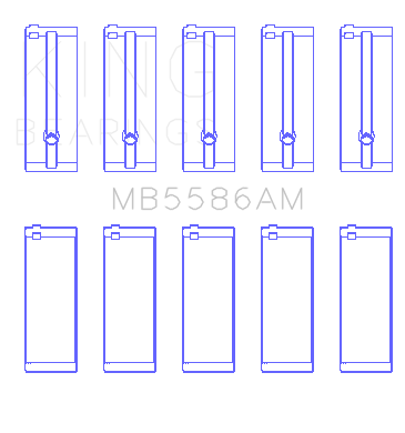 King Engine Bearings Main Bearing Set For Isuzu 4Ze1 Sohc 8V - MB5586AM