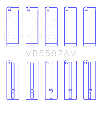 King Engine Bearings MAIN BEARING SET For SUZUKI G15A, G16A/B (SUZUKI G15A, G16A/B) - MB5587AM0.5
