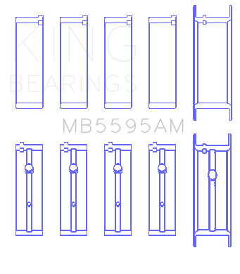 King Engine Bearings MAIN BEARING SET For DATSUN KA-24E (DATSUN KA-24E) - MB5595AM0.25