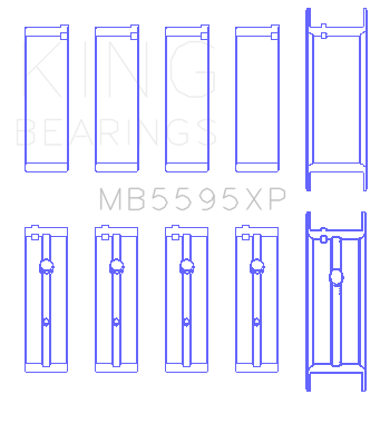 King Engine Bearings Main Bearing Set For Nissan Ka-24E - MB5595XP