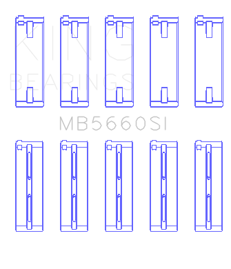 King Engine Bearings Main Bearing Set For Audi/Vw Bbz, Caxa, Cava, Azd - MB5660SI