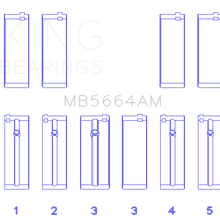 King Engine Bearings Main Bearing Set For Nissan Qr25De - MB5664AM0.5